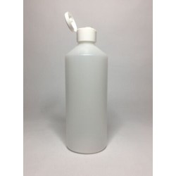 1000ml (1L) Natural HDPE Swipe Bottle with White Flip Top