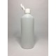 1000ml (1L) Natural HDPE Swipe Bottle with White Flip Top