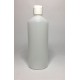 1000ml (1L) Natural HDPE Swipe Bottle with White Flip Top