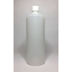 1000ml (1L) Natural HDPE Swipe Bottle with White Screw Cap
