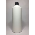 1000ml (1L) White HDPE Swipe Bottle With Black Screw Cap