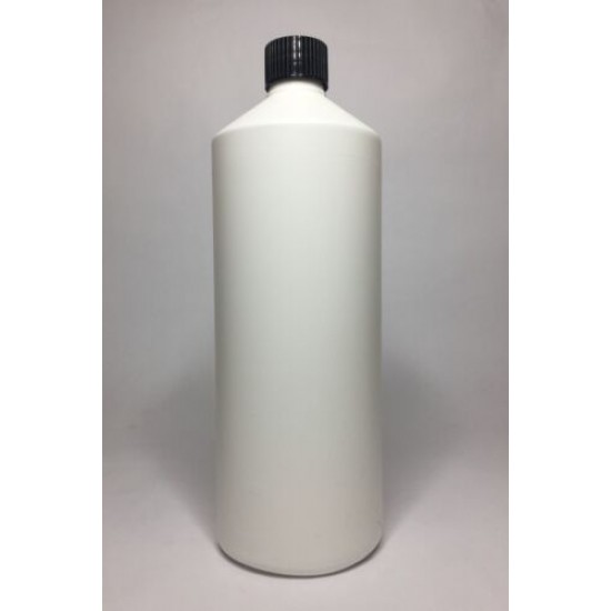 500ml White HDPE Swipe Bottle With Black Screw Cap