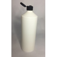 500ml White HDPE Swipe Bottle With Black Flip Top Cap
