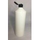 500ml White HDPE Swipe Bottle With Black Flip Top Cap