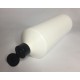 500ml White HDPE Swipe Bottle With Black Flip Top Cap