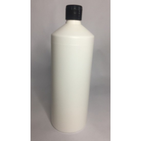 500ml White HDPE Swipe Bottle With Black Flip Top Cap