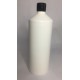 500ml White HDPE Swipe Bottle With Black Flip Top Cap