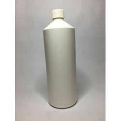 1000ml (1L) White HDPE Swipe Bottle With White Screw Cap