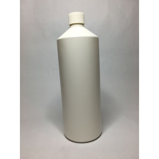 1000ml (1L) White HDPE Swipe Bottle With White Screw Cap