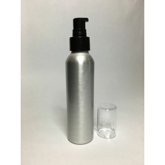 250ml Tall Aluminium Boston With Black Cream Pump 250ml Tall Aluminium Boston With Black Cream Pump