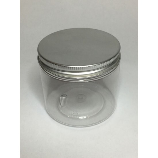 200ml Clear Plastic Jars With Aluminium Screw On Lid