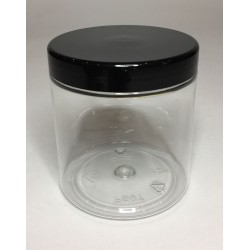 200ml Clear Plastic Jars With Black Screw On Lid
