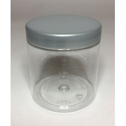 200ml Clear Plastic Jars With Grey Screw On Lid