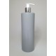 250ml Grey PET Cylinder Bottle with Chrome White Lotion Pump 250ml Grey PET Cylinder Bottle with Chrome White Lotion Pump