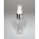 30ml Clear Plastic Cylinder Bottle & Chrome Serum Pump 30ml Clear Plastic Cylinder Bottle & Chrome Serum Pump