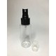 30ml Clear Plastic Cylinder Bottle & Black Atomiser