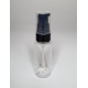 30ml Clear Plastic Cylinder Bottle & Black Serum Pump