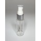 30ml Clear Plastic Cylinder Bottle & Matt Silver Serum Pump 30ml Clear Plastic Cylinder Bottle & Matt Silver Serum Pump