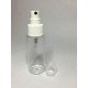 30ml Clear Plastic Cylinder Bottle & White Atomiser