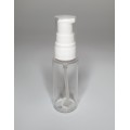 30ml Clear Plastic Cylinder Bottle & White Serum Pump
