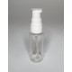 30ml Clear Plastic Cylinder Bottle & White Serum Pump