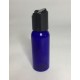 30ml PET Plastic Cobalt Blue Boston Bottles With Black Disc Top Cap