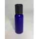 30ml PET Plastic Cobalt Blue Boston Bottles With Black Disc Top Cap