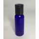 30ml PET Plastic Cobalt Blue Boston Bottles With Black Disc Top Cap