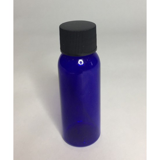 30ml PET Plastic Cobalt Blue Boston Bottles With Black Ribbed Cap 30ml PET Plastic Cobalt Blue Boston Bottles With Black Ribbed Cap