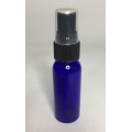 30ml PET Plastic Blue Boston Bottles & Black Spray Pump
