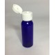 30ml PET Plastic Cobalt Blue Boston Bottles With White Flip Top Cap