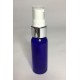 60ml PET Plastic Cobalt Blue Boston Bottles & Black Atomiser Spray