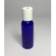 30ml PET Plastic Cobalt Blue Boston Bottles With White Disc Top Cap