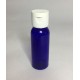 30ml PET Plastic Cobalt Blue Boston Bottles With White Flip Top Cap