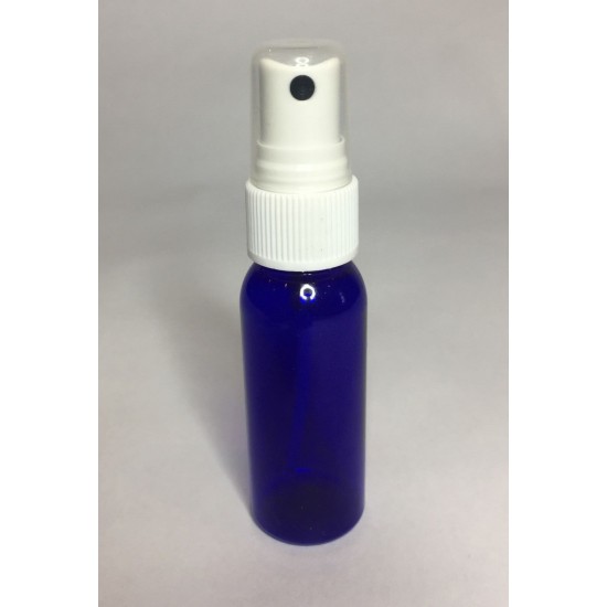30ml PET Plastic Blue Boston Bottles & White Spray Pump 30ml PET Plastic Blue Boston Bottles & White Spray Pump