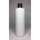 500ml White Cylinder Bottle with Black Flip Top