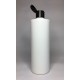 250ml White Cylinder Bottle with Black Flip Top 250ml White Cylinder Bottle with Black Flip Top