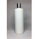 500ml White Cylinder Bottle with Chrome Disc Top