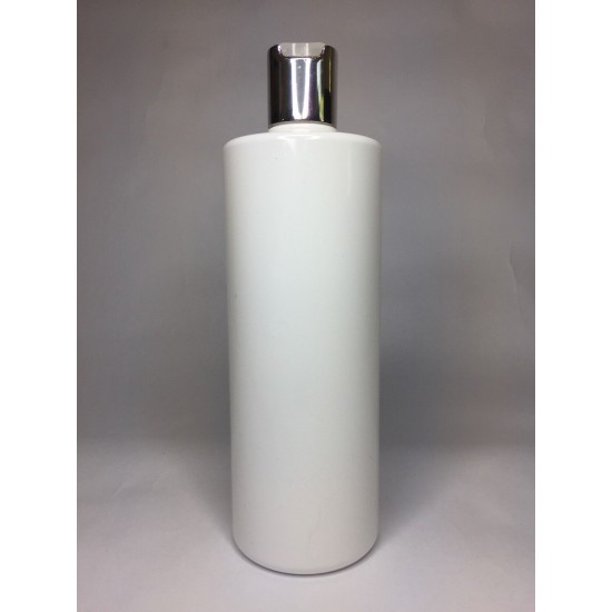 250ml White Cylinder with Shiny Silver Disc Top 250ml White Cylinder with Shiny Silver Disc Top