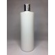 500ml White Cylinder Bottle with Chrome Disc Top