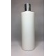 500ml White Cylinder Bottle with Chrome Disc Top