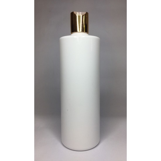 250ml White Cylinder with Shiny Gold Disc Top 250ml White Cylinder with Shiny Gold Disc Top