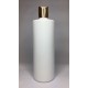 250ml White Cylinder with Shiny Gold Disc Top