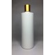 250ml White Cylinder Bottle with Matt Gold Disc Top 250ml White Cylinder Bottle with Matt Gold Disc Top