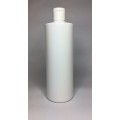 500ml White Cylinder Bottle with White Flip Top