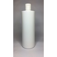 500ml White Cylinder Bottle with White Flip Top