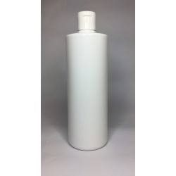 500ml White Cylinder Bottle with White Flip Top