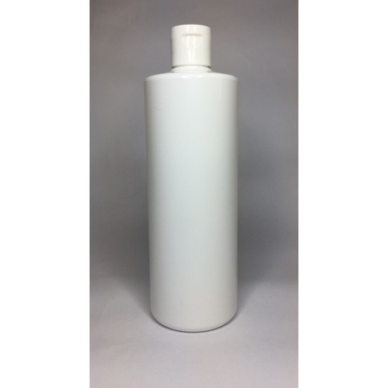 500ml White Cylinder Bottle with White Flip Top