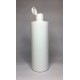500ml White Cylinder Bottle with White Flip Top