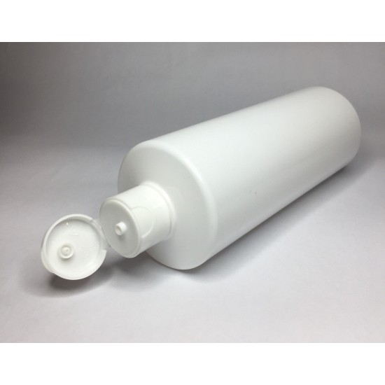 500ml White Cylinder Bottle with White Flip Top